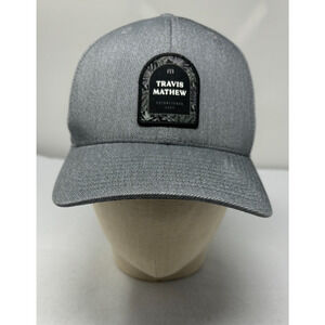 Travis Matthew Snapback 110 One Ten FlexFit Spell Out Hat Cap Gray